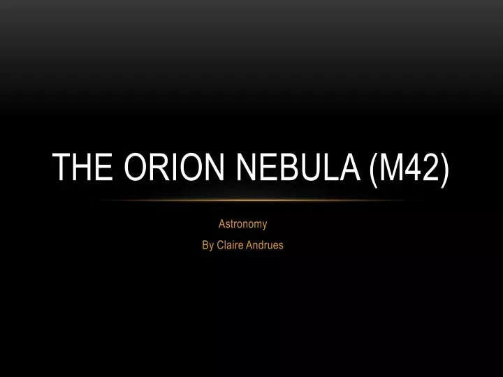 the orion nebula m42