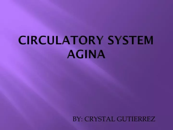 circulatory system agina