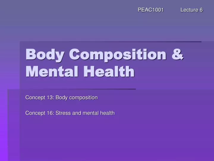 body composition mental health