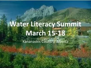 Water Literacy Summit March 15-18