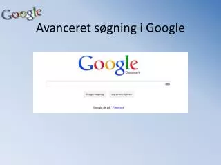 avanceret s gning i google