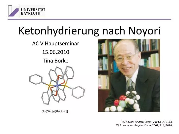 ketonhydrierung nach noyori