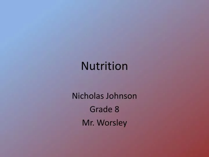 nutrition