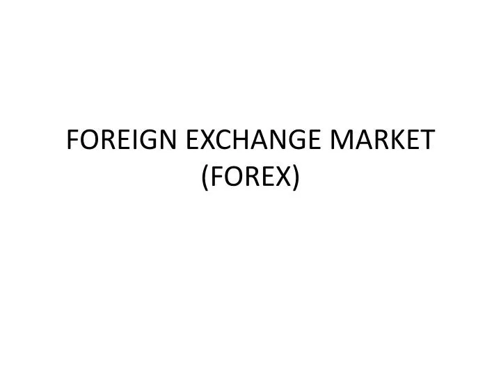 foreign exchange market forex