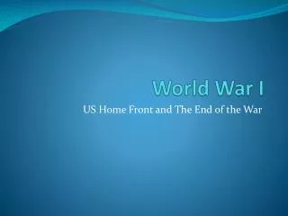 World War I