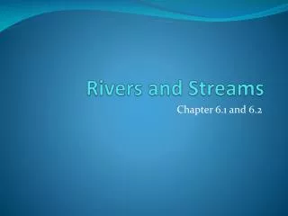 Rivers and Streams