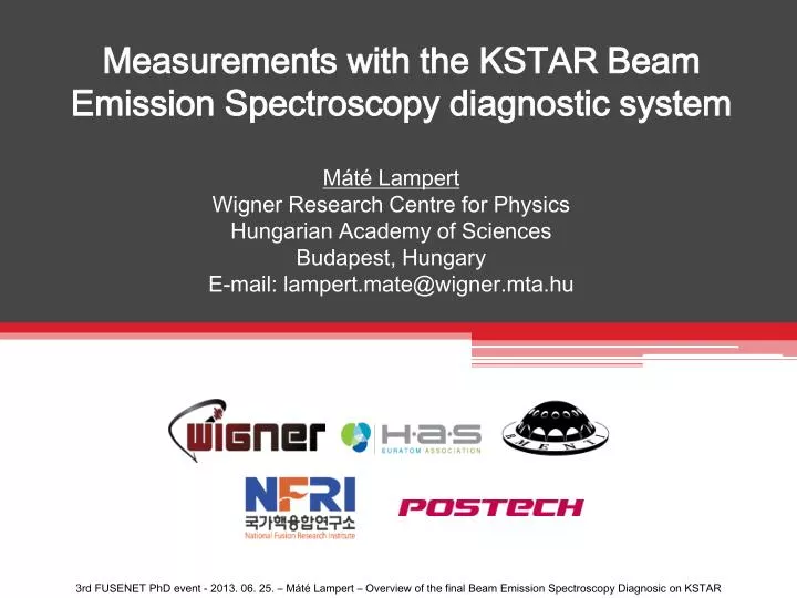 measurements with the kstar b eam emission spectroscopy diagnostic system