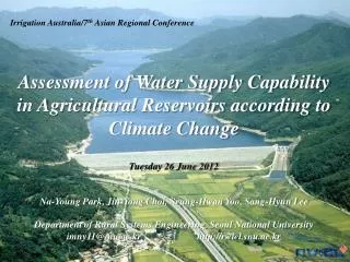 Irrigation Australia/7 th Asian Regional Conference