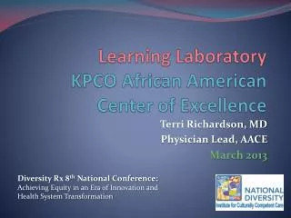 Learning Laboratory KPCO African American Center of Excellence