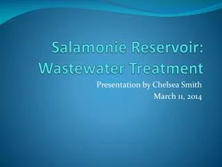 Salamonie Reservoir: Wastewater Treatment
