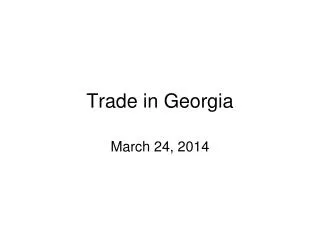Trade in Georgia