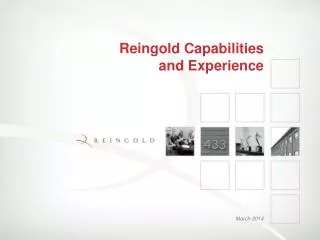 Reingold Capabilities and Experience