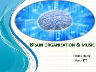 Brain organization &amp; music
