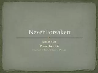 Never Forsaken