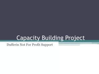 Capacity Building Project