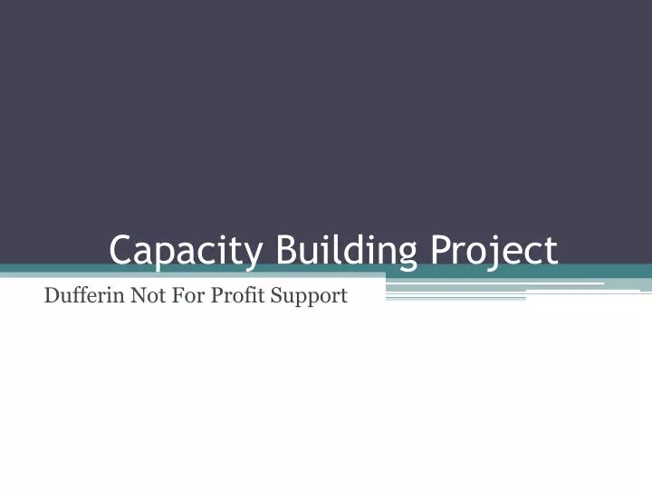 capacity building project