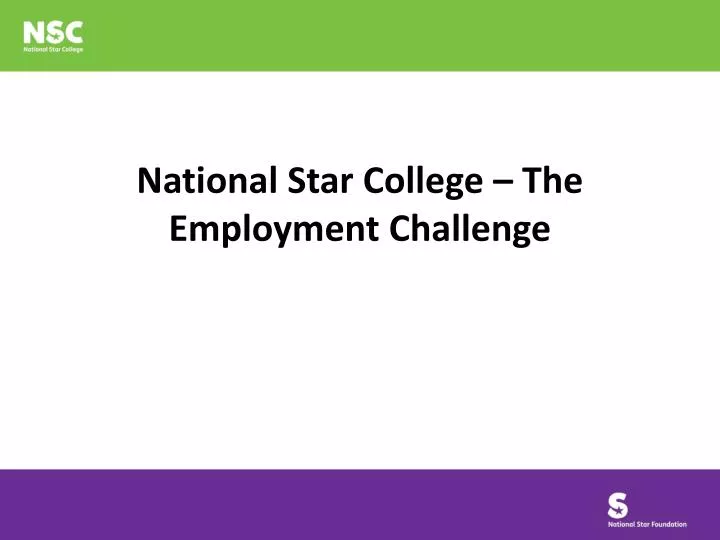 national star college the employment challenge