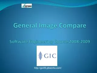 General Image Compare Software Engineering Course 2008-2009