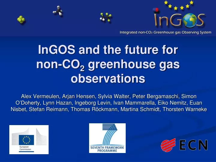 ingos and the future for non co 2 greenhouse gas observations