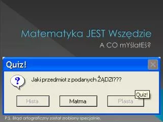 matematyka jest wsz dzie