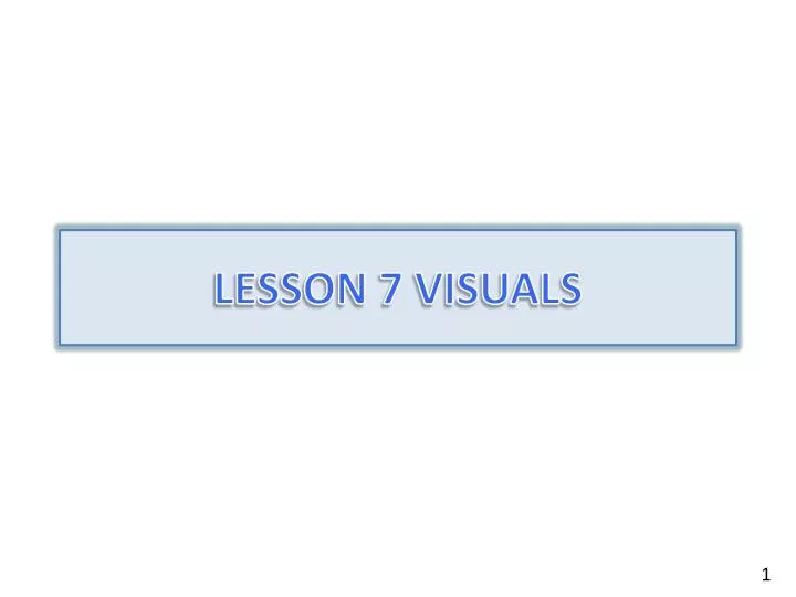 lesson 7 visuals