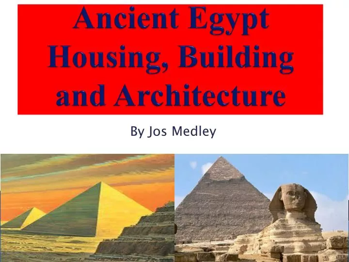 ancient egypt housing building and architecture