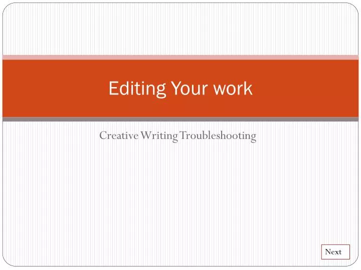 editing your work