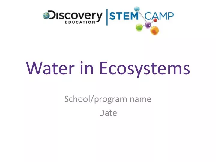 water in ecosystems