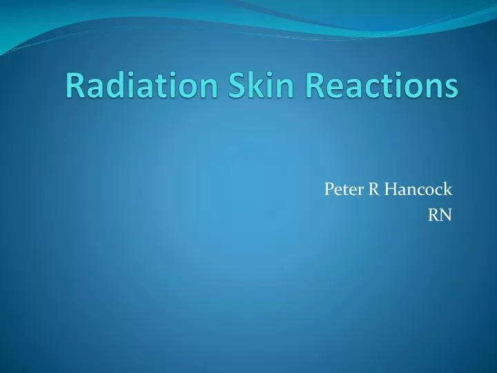 radiation skin reactions