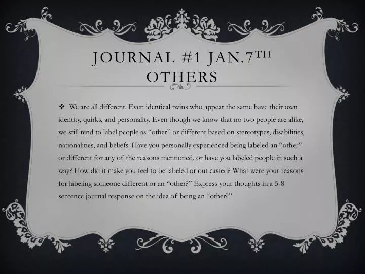 journal 1 jan 7 th others