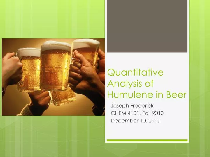 quantitative analysis of humulene in beer