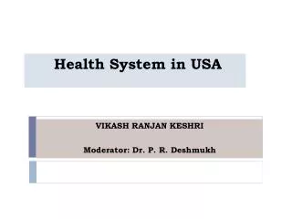 Health System in USA