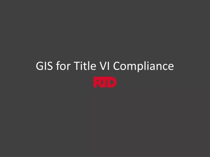 gis for title vi compliance