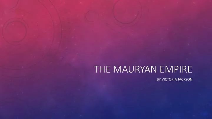 the mauryan empire