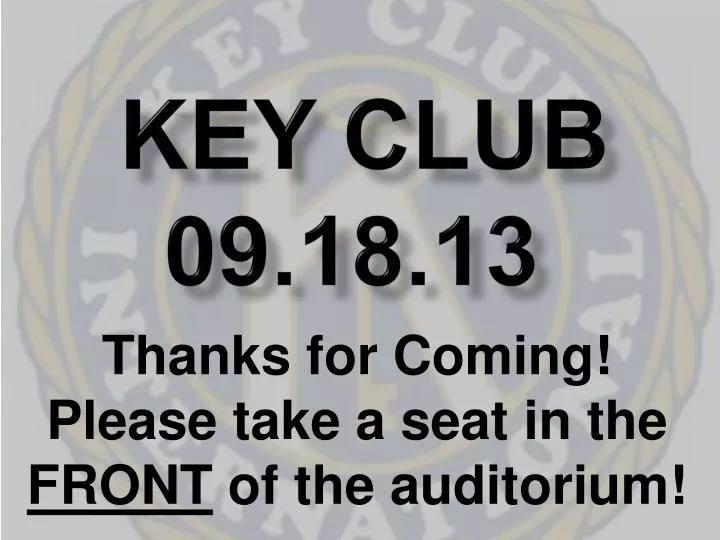 key club 09 18 13