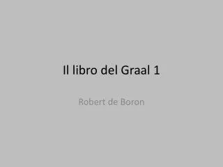 il libro del graal 1