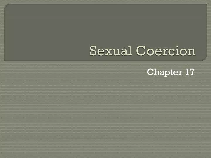 sexual coercion