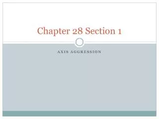 Chapter 28 Section 1