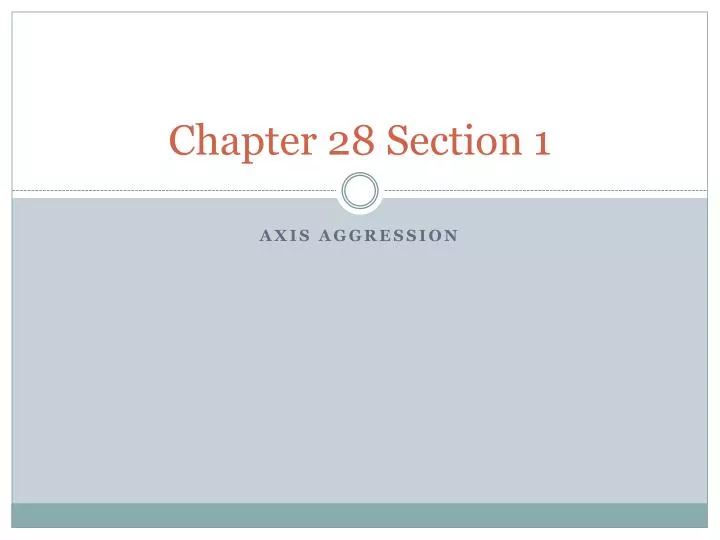 chapter 28 section 1
