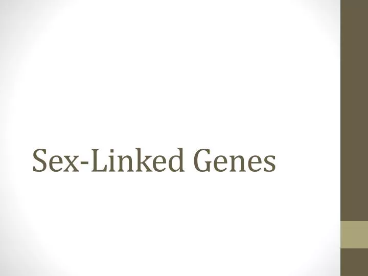 sex linked genes