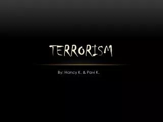 Terrorism