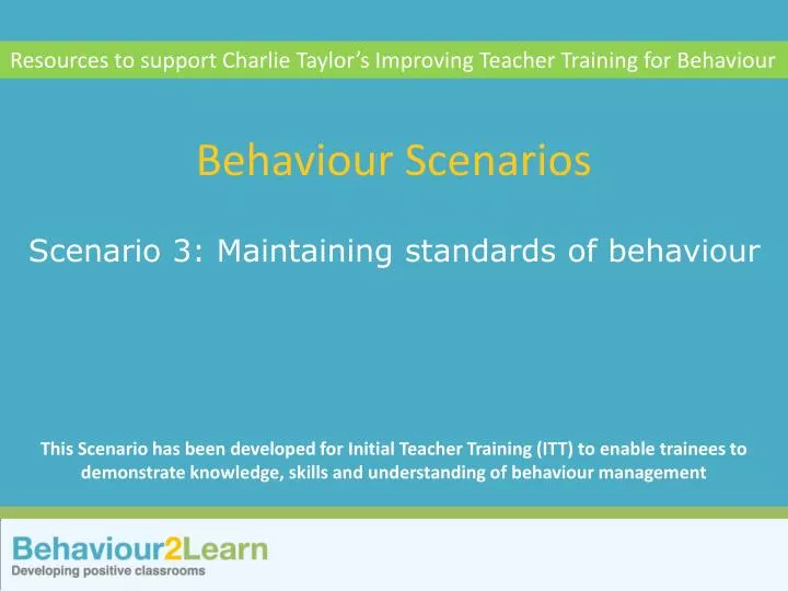 behaviour scenarios