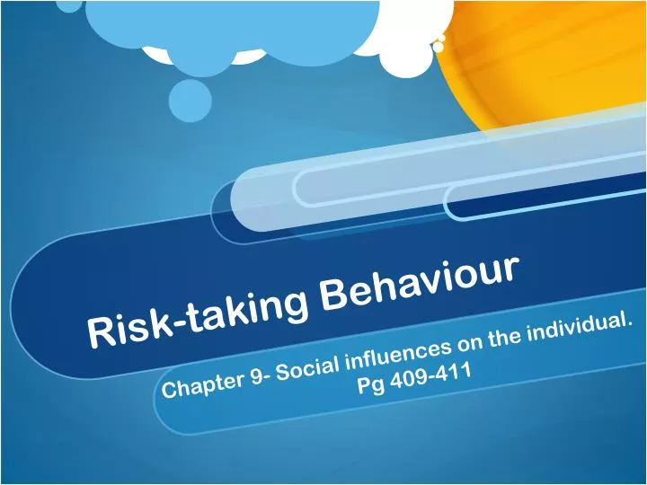 risk taking behaviour