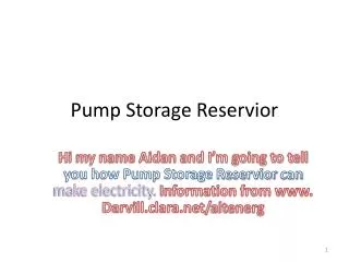 Pump Storage Reservior