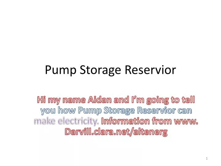 pump storage reservior