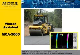 Walzen Assistent MCA-2000