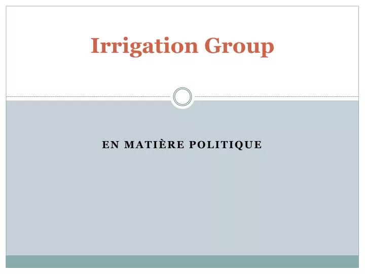 irrigation group