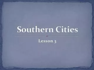 Southern Cities