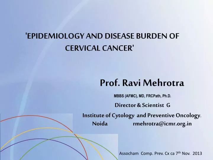 epidemiology and disease burden of cervical cancer