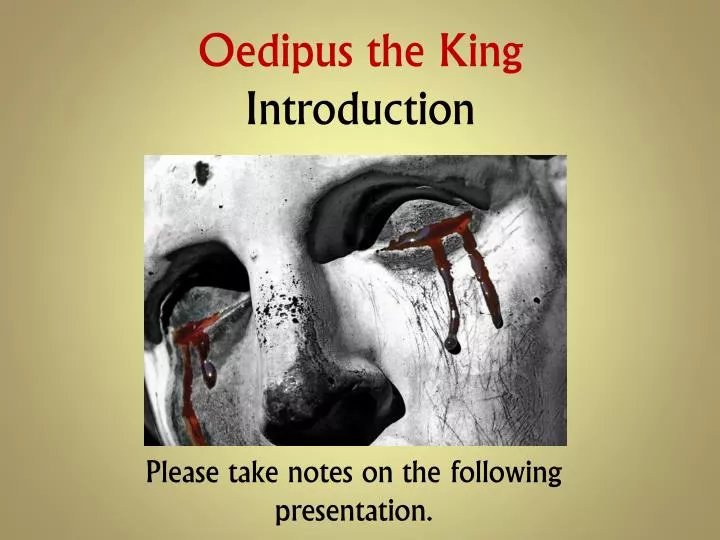 oedipus the king introduction